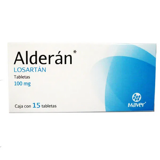 Alderán 15 Tabletas Lab. Maver (Losartán 100.000 mg)