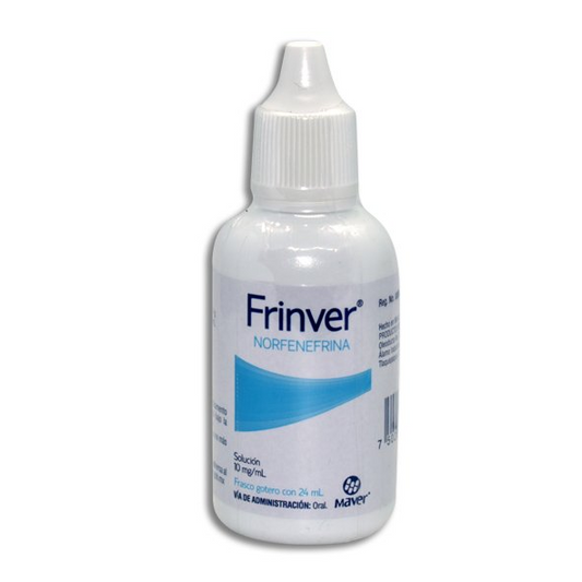 Frinver 24 ml solución, Lab. Maver (Norfenefrina 10 mg / 1 ml)