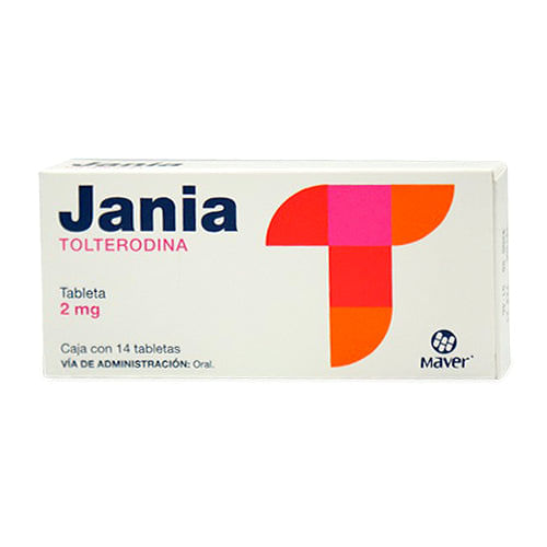 Jania 14 tabletas, Lab. Maver (Tolterodina 2 mg)