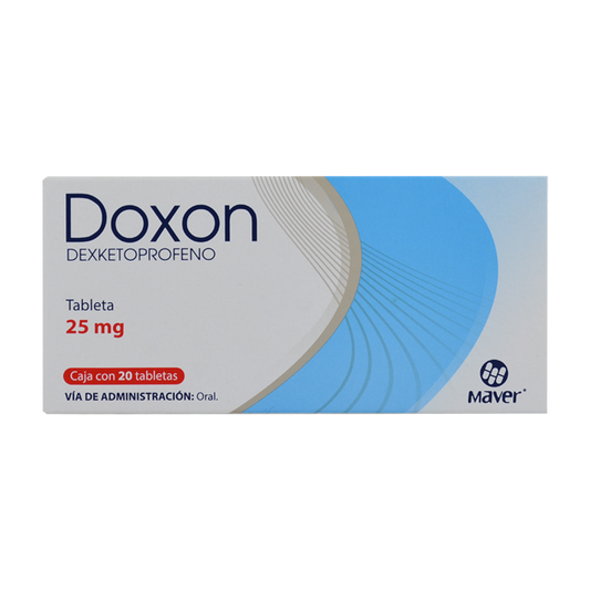 Doxon 20 Tabletas, Lab. Maver (Dexketoprofeno 25 mg)