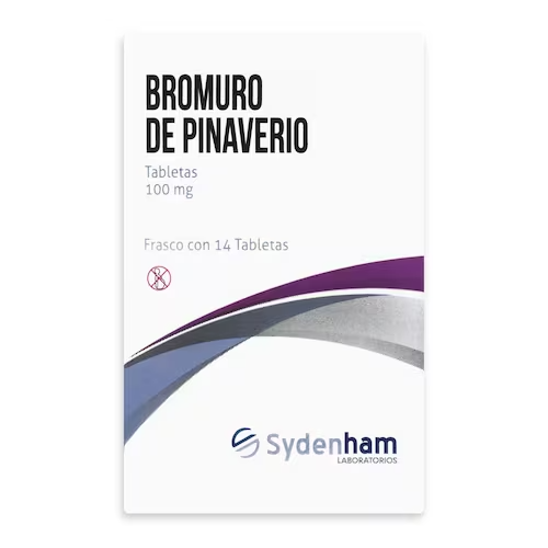 Bromuro de pinaverio 14 tabletas, Lab. Sydeham (Bromuro de pinaverio 100 mg)