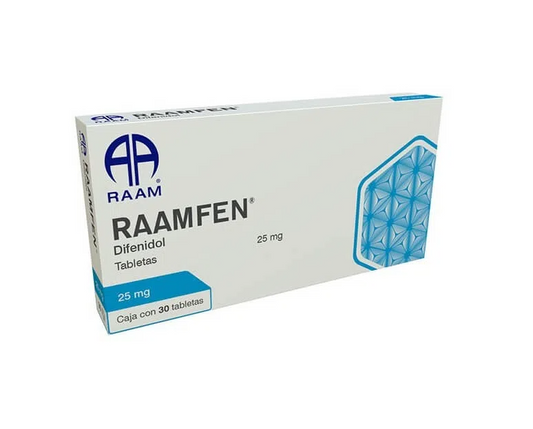 Raamfen 30 tabletas (Difenidol 25mg)