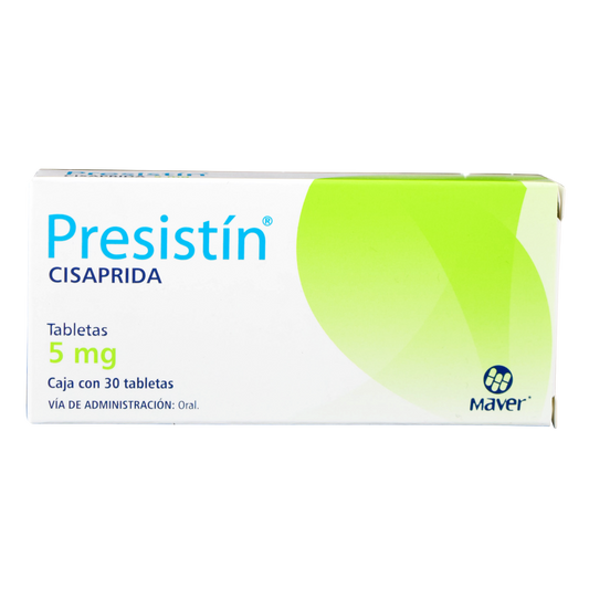 Presistín 30 tab. Tabletas Lab. Maver (Cisaprida 5.000 mg)