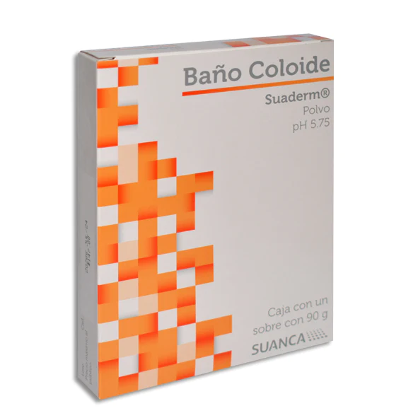 Baño Coloide Suaderm 90 g, Lab. Suanca (Harina de Soya 96.5 g, Polividona 2 g)