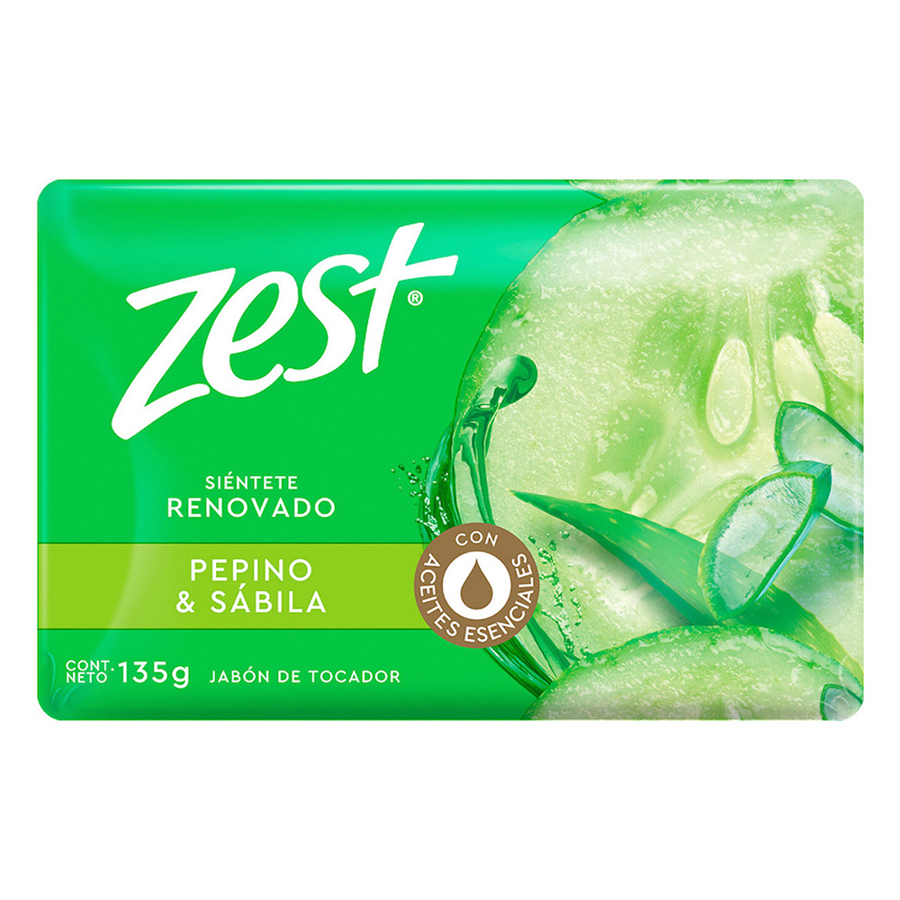 Jabón Zest renovado Pepino y Sábila ,135 g