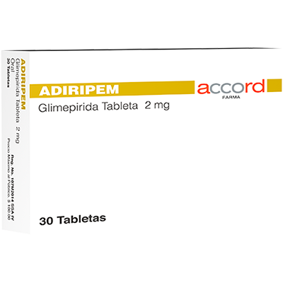 Adiripem 30 tabletas, Lab. Accord (Glimepirida 2 mg)