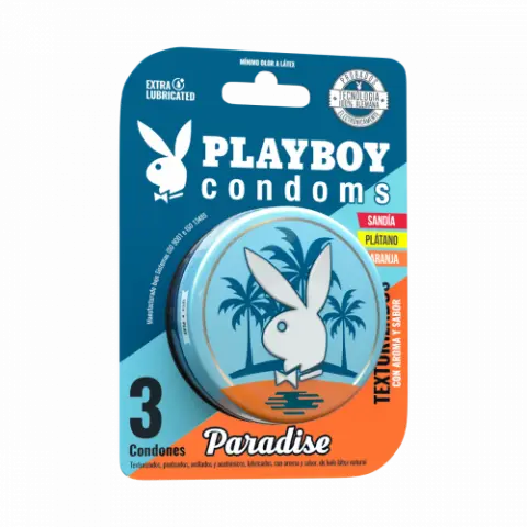 Preservativos Play Boy Condoms Paradise 3 preservativos, Play Boy