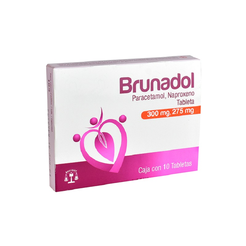 Brunadol 10 Tab. Tabletas Lab. Bruluart (Paracetamol 300.000 mg , Naproxeno 275.000 mg)