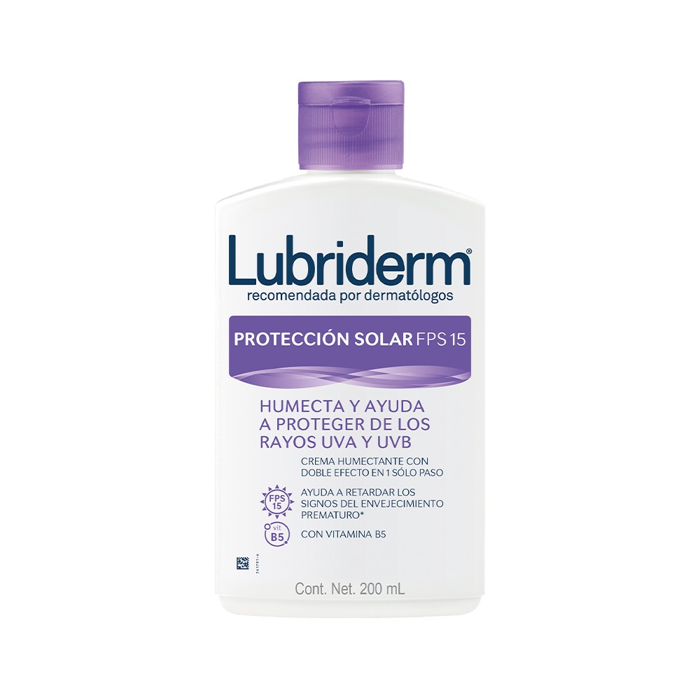 Crema Lubriderm Protección Solar FPS 15 200 ml, Johnson & Johnson