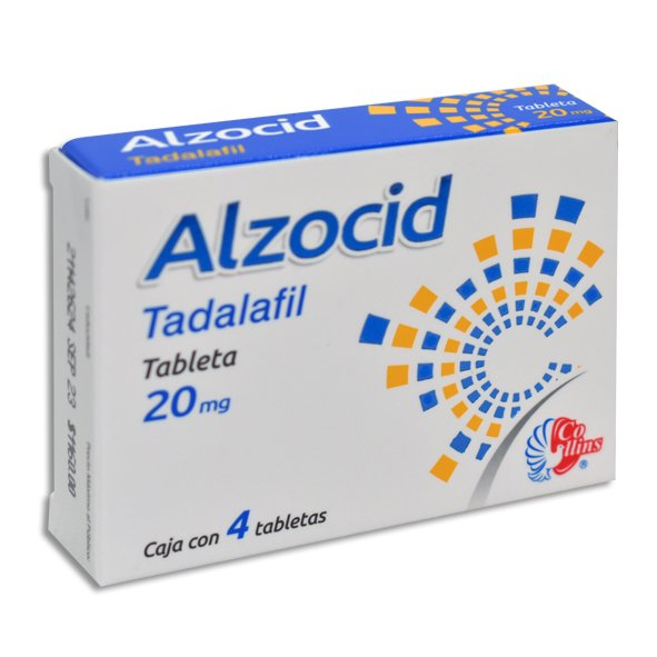 Alzocid 4 tabletas, Lab. Collins (Tadalafil 20 mg)