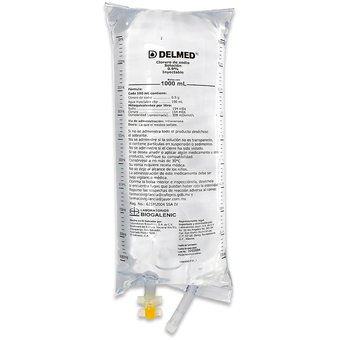 Cloruro de sodio 0.9% 1 lt Solución (inyectable) Lab. Delmed (Cloruro de sodio 0.900 g / 100 ml)