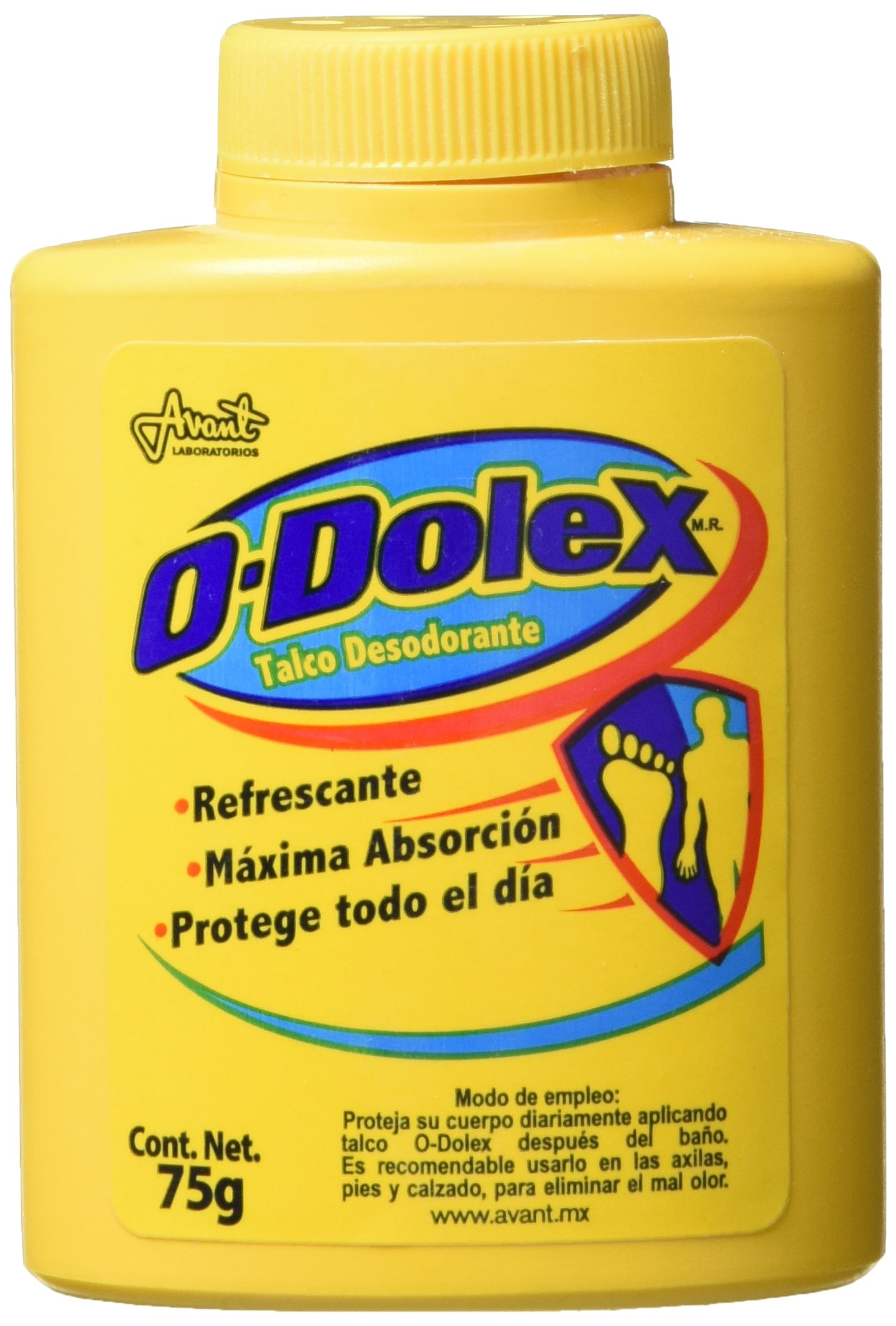 Talco Desodorante O-Dolex Amarillo 75 g, Avant