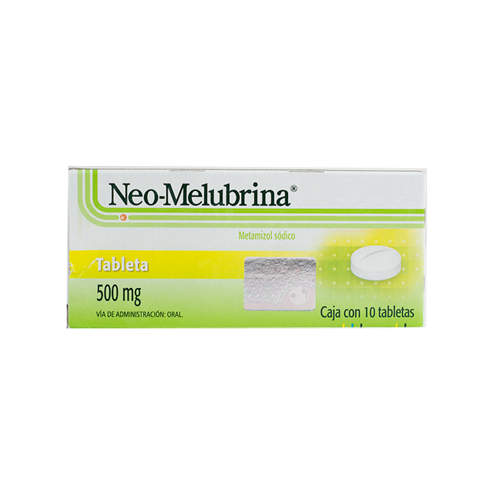 Neo-Melubrina 10 tab. Tabletas Lab. Sanofi Aventis (Metamizol Sódico 500.000 mg)