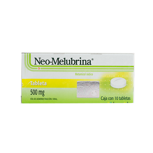 Neo-Melubrina 10 tab. Tabletas Lab. Sanofi Aventis (Metamizol Sódico 500.000 mg)