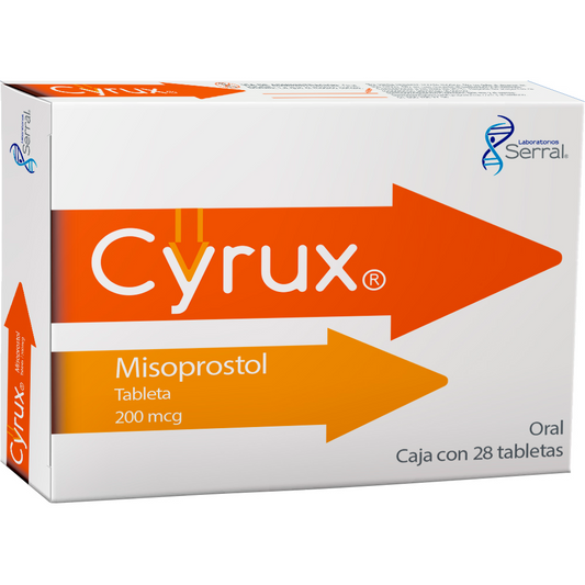 Cyrux 28 tabletas oral, Lab. Serral (Misoprostol 200 mcg)