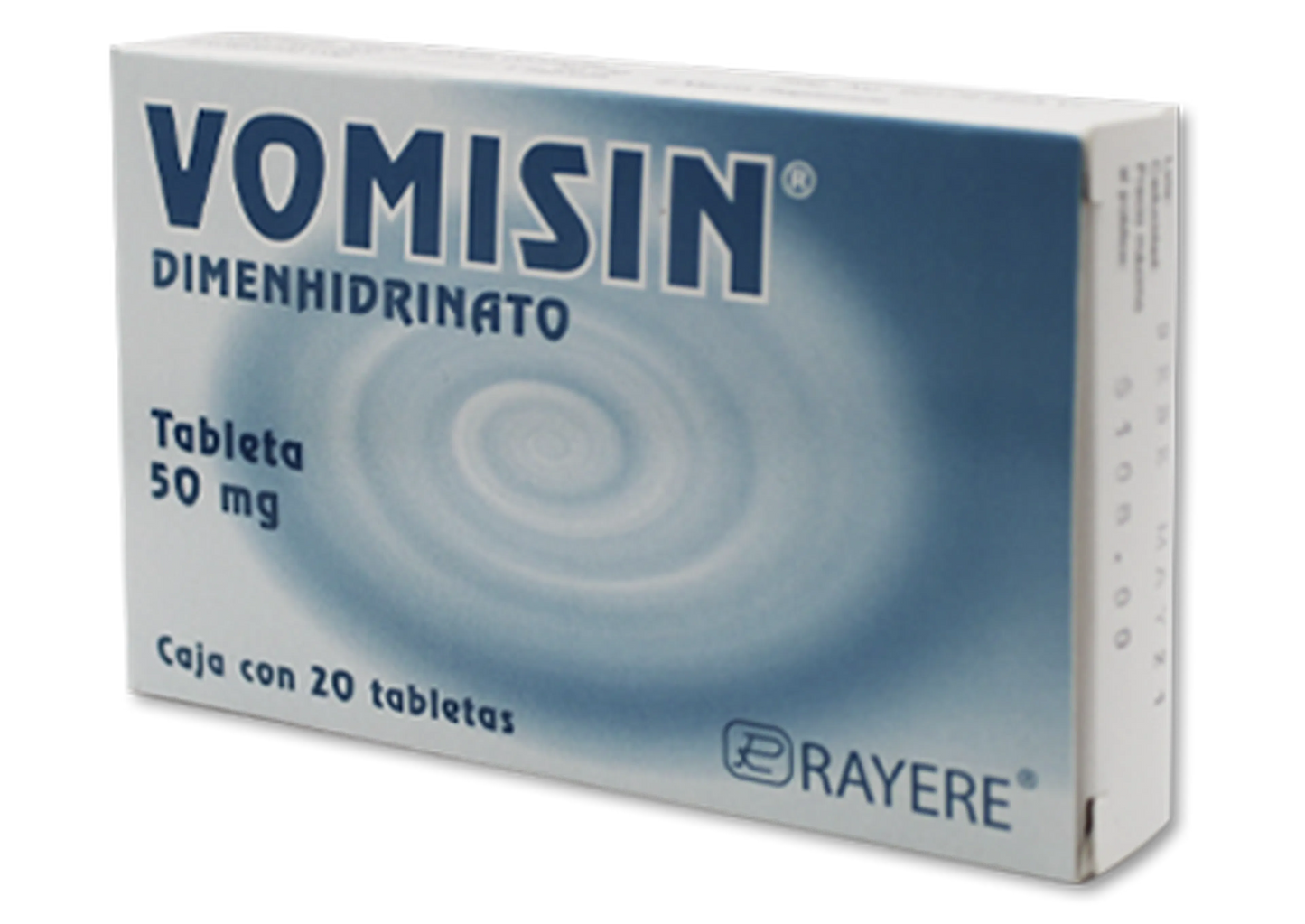 Vomisin 20 tabletas, Lab. Rayere (Dimenhidrinato 50 mg)