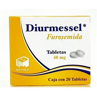 Diurmessel 20 Tab Tabletas Lab. Biomep (Furosemida 40.000 mg)