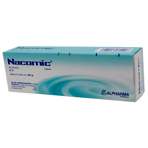 Nacomic Crema 30 g, Lab. Alpharma (Miconazol 2 g / 100 g)