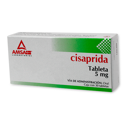 Cisaprida 30 tabletas, Lab. AMSA (Cisaprida 5 mg)