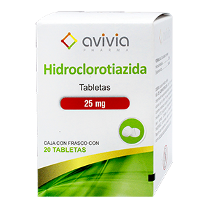 Hidroclorotiazida 20 Tabletas, Lab Avivia (Hidroclorotiazida 25 mg)