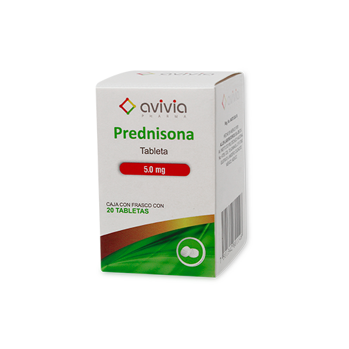 Prednisona 20 tabletas, Lab. Avivia (Prednisona 5 mg)