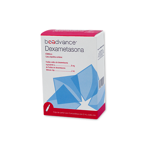 Dexametasona 3 amp de 2ml, Lab. Allen (Dexametasona 8 mg/2 ml)