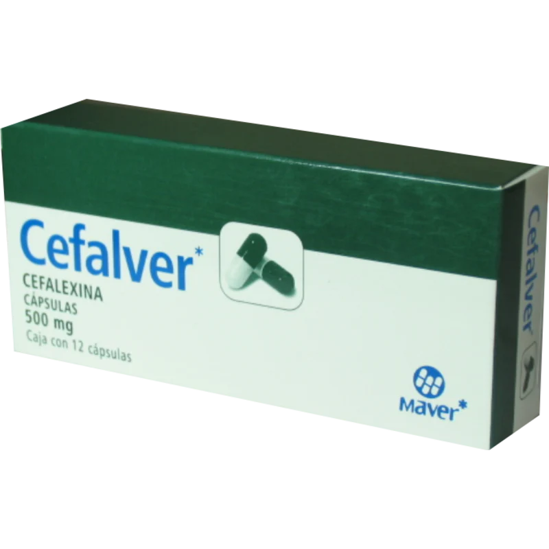 Cefalver 20 cápsulas, Lab. Maver (Cefalexina 500 mg)