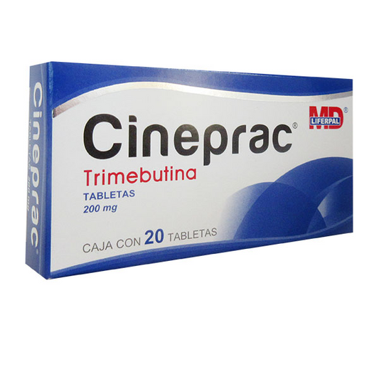 Cineprac 20 Tabletas Lab. Liferpal MD (Trimebutina 200.000 mg)