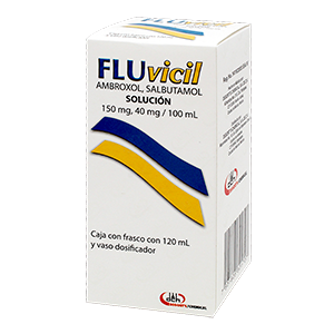 Fluvicil Solución 120 ml, Lab. Degort's (Ambroxol 150 mg, Salbutamol / 100ml)