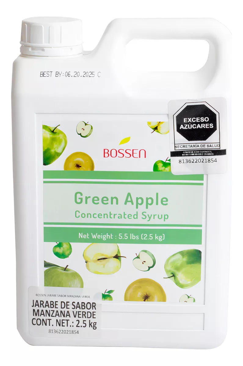 Jarabe Sabor Manzana Verde Bossen 2.5 Kg