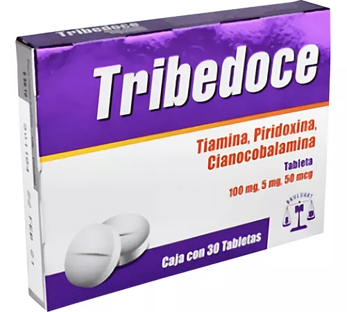 Tribedoce 30 Tabletas Lab. Bruluart (Tiamina (Vitamina B1) 100 mg , Cianocobalamina (Vitamina B12) 50 mcg , Piridoxina (Vitamina B6) 5 mg)