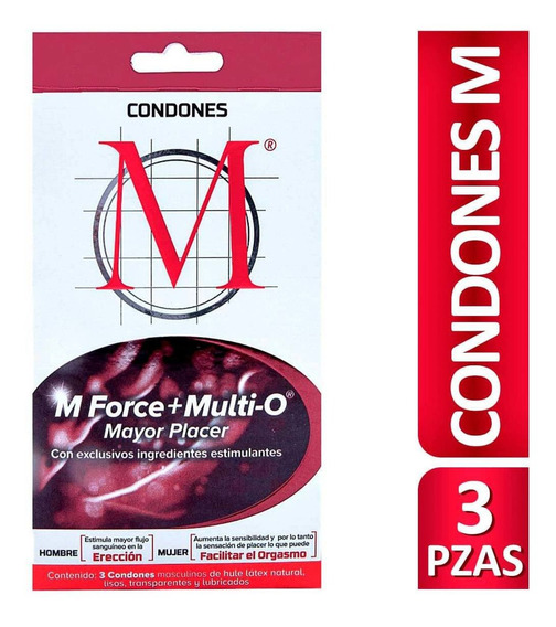 M Force Multi-O 3 Condones Genomma Laboratories México, S.A. de C.V.