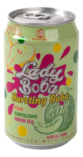 Madam Hong Bubble Tea Boba Pera Manzana Melón y Té Verde 320 ml