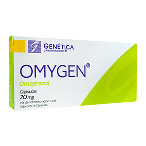 Omygen con 14 cáp. Lab. Genética (Omeprazol 20 mg)