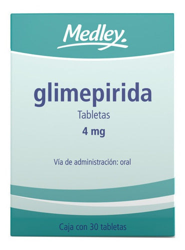 Glimepirida 30 tabletas, Lab. Medley (Glimepirida 4 mg)