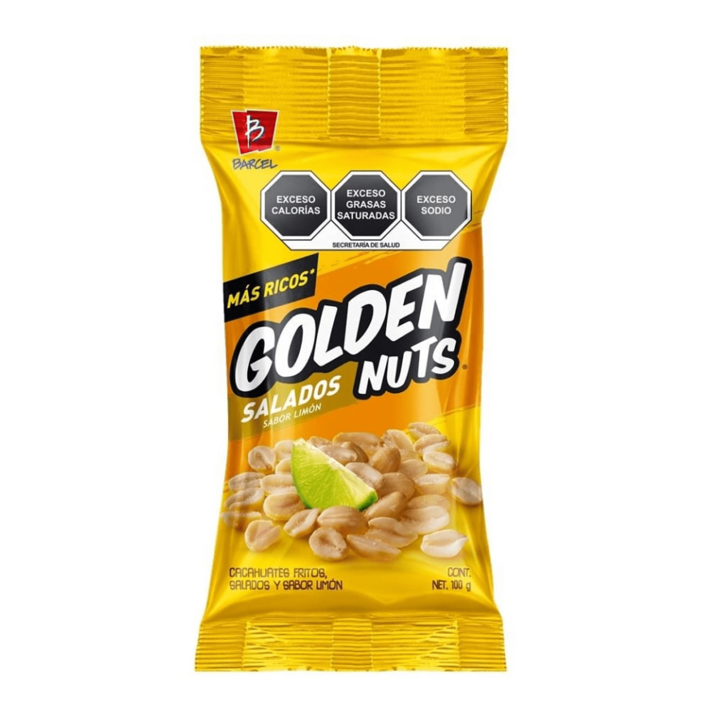 Cacahuates Golden Nuts salados Limón 105g, Barcel