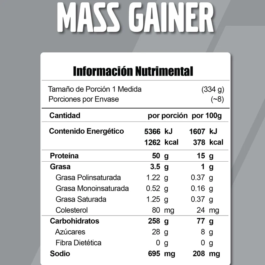 Proteína Meta Meta Nutrition Mass Gainer 2.72 Kg / 6 LBS