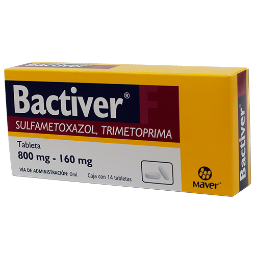 Bactiver F 14 Tab. Tabletas Lab. Maver (Sulfametoxazol 800.000 mg , Trimetoprima 160.000 mg)