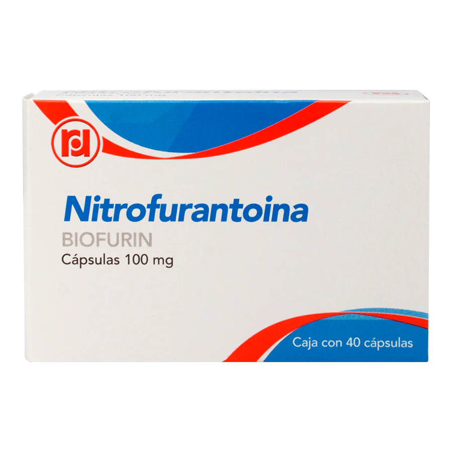 Nitrofurantoína 40 cápsulas, Lab. BioResearch (Nitrofurantoína 100 mg)