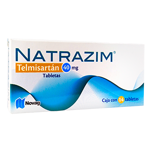 Natrazim 14 tabletas, Lab. Novag (Telmisartán 40 mg)