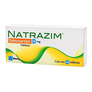 Natrazim 14 tabletas, Lab. Novag (Telmisartán 80 mg)