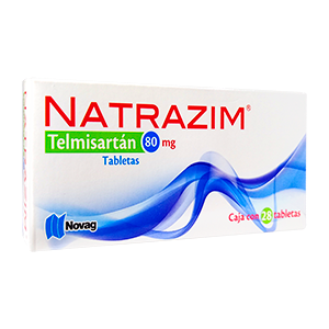 Natrazim 28 tabletas, Lab. Novag (Telmisartán 80 mg)