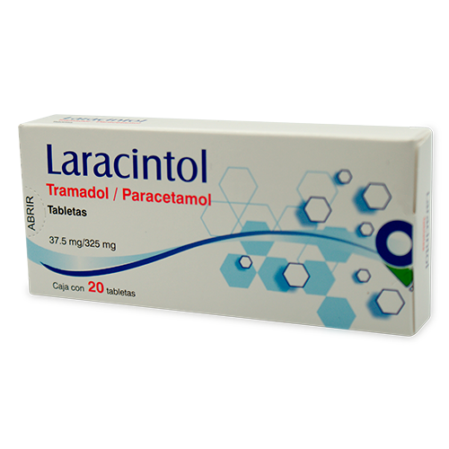 Laracintol 20 tabletas, Lab. Offenbach (Tramadol 37.5 mg, Paracetamol 325 mg)