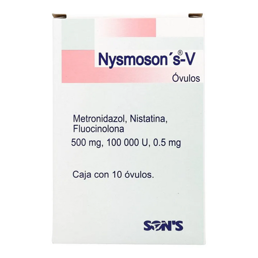 Nysmoson's-V (Metronidazol 500 mg, Nistatina 100,000 U, Fluocinolona 0.5 mg)