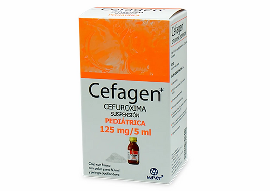 Cefagen 50 ml suspensión, Lab. Maver (Cefuroxima 125 mg / 5 ml)