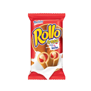 Rollo con fresa 75 g, Marinela