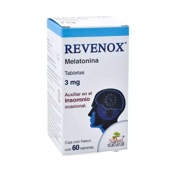 Revenox 60 tabletas, Lab. Salud Natural (Melatonina 3 mg)