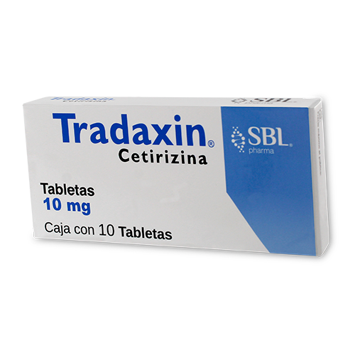 Tradaxin 10 tabletas, Lab. SBL (Cetirizina 10 mg)