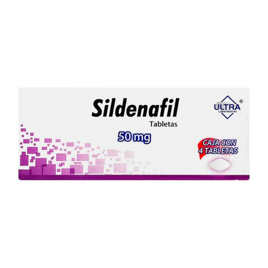 Sildenafil 4 tabletas, Lab. Ultra (Sildenafil 50mg)