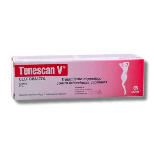 Tenescan V 20 gr y 3 aplicadores vaginales Crema Lab. Maver (Clotrimazol 2.000 gr /  100 gr)